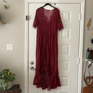 High low lace dress with matching slip